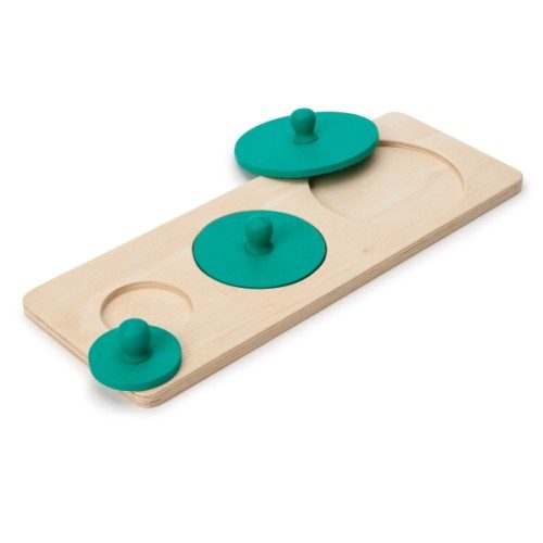 Jeu trio de disques à encastrer Ateliers Montessori
