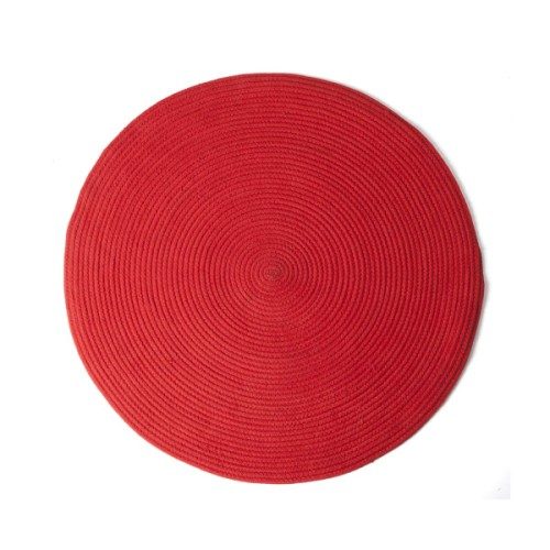 Tapis rond rouge