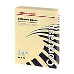 Papier couleur Office Depot A4 80 g/m² Crème pastel Contrast – 500 feuilles/Ramette