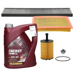 Kit d’inspection Siège VW avec huile moteur 5W-30 Combi LL 5 l