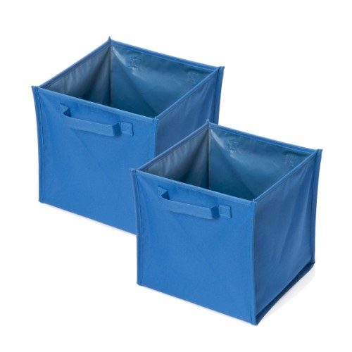 2 bacs de rangement opaque bleu