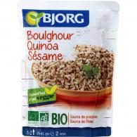 Plat cuisiné boulghour quinoa sésame Bjorg