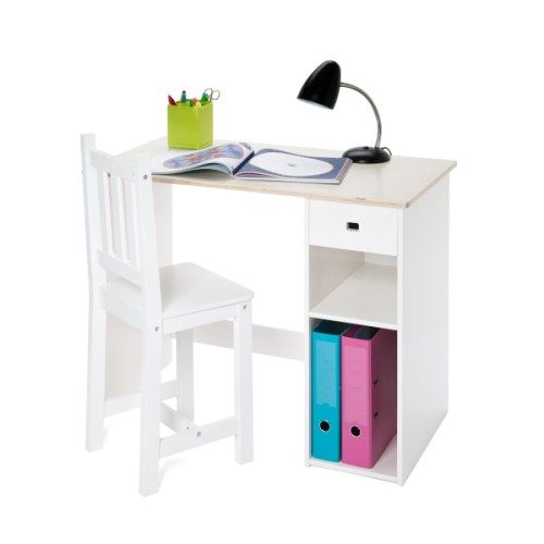 Bureau junior naturel blanc