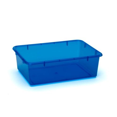 Grand bac en plastique bleu foncé