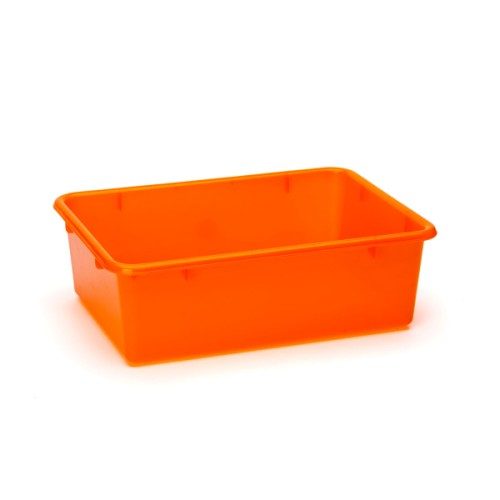 Grand bac en plastique orange