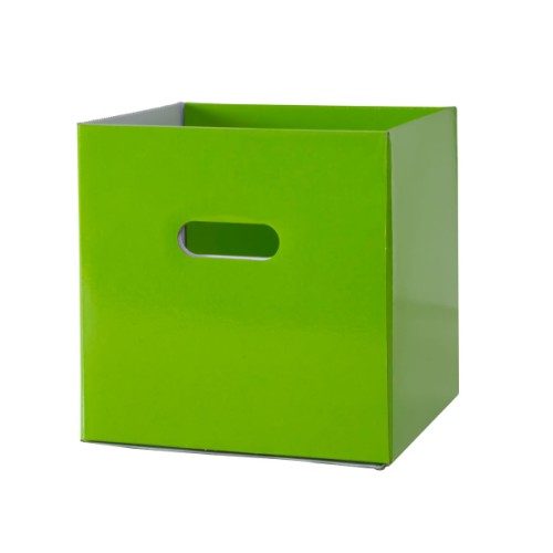 Cube de rangement en carton vert