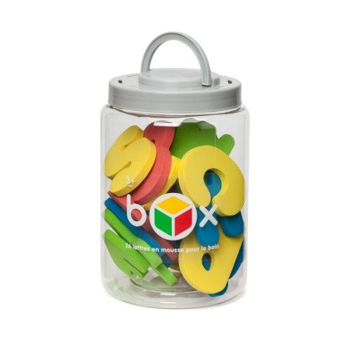 Box 26 lettres en mousse pour le bain
