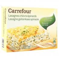 Plat cuisiné lasagnes chèvre épinards Carrefour