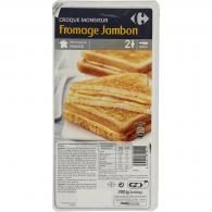 Croque-monsieur fromage jambon Carrefour