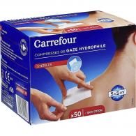 Compresses gaze hydrophile stériles 5×5 cm Carrefour