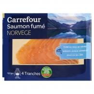 Saumon fumé au bois de hêtre de Norvège Carrefour