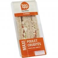 Sandwich maxi poulet crudités Carrefour Bon App’