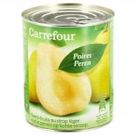 Fruits au sirop poires demi-fruits Carrefour