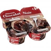 Desserts mousse chocolat noir Carrefour