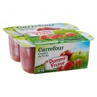 Compotes pomme fraise Carrefour