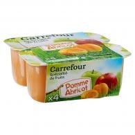 Compotes pomme abricot Carrefour