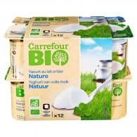 Yaourts bio nature Carrefour Bio