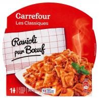 Plat cuisiné ravioli pur bœuf Carrefour