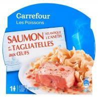 Plat cuisiné saumon Atlantique et ses tagli Carrefour