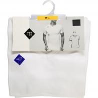 T-shirts MC col V blanc T3 Tex