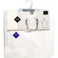 T-shirts MC col V blanc T5 Tex