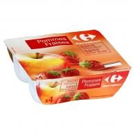 Compotes pommes fraises Carrefour