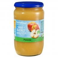 Compote de pommes sans sucres ajoutés Carrefour