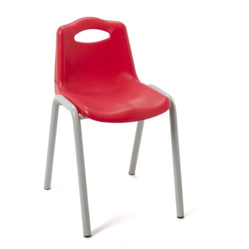 Chaise d’écolier assise 35 cm rouge