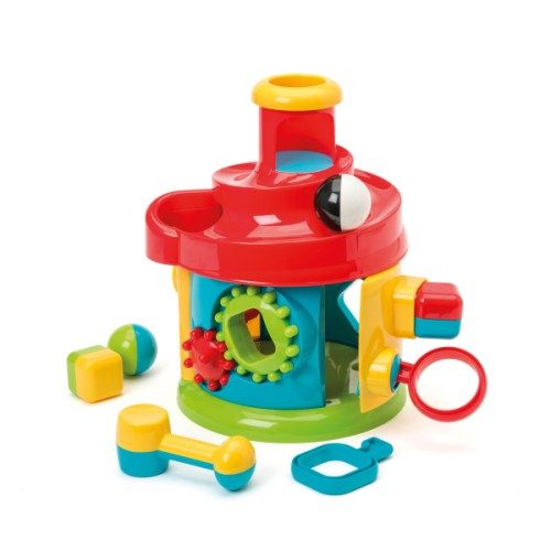 Maison d’activités avec clés et hochets
