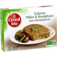 Plats cuisinés galette millet/boulghour champignons Céréal
