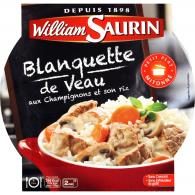 Plat cuisiné blanquette veau/champignons/riz William Saurin