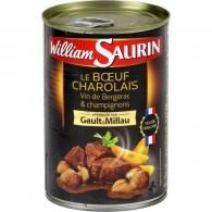 Plat cuisiné bœuf vin Bergerac champignons William Saurin