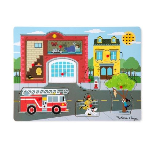 Puzzle encastrement sonore pompier