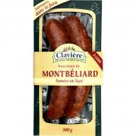 Saucisses de Montbéliard fumées Clavière