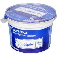 Crème légère et épaisse 15% MG Carrefour