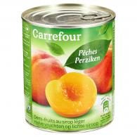 Fruits au sirop pêches demi-fruits Carrefour