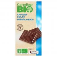 Chocolat bio au lait Carrefour Bio