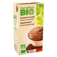 Crème dessert bio au soja saveur chocolat Carrefour Bio