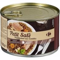 Plat cuisiné petit salé lentilles Carrefour