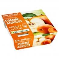 Compotes pomme abricot allégées en sucr Carrefour