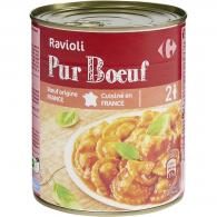 Plat cuisiné ravioli pur bœuf Carrefour