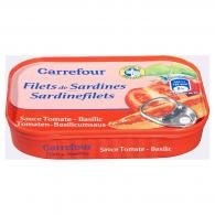Filets de sardines sauce tomate basilic Carrefour