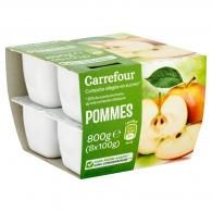 Compotes pommes allégées en sucre Carrefour