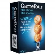 Biscuits apéritifs mini-choux chèvre et poivre Carrefour