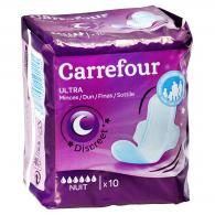 Serviettes hygiéniques nuit Carrefour
