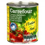 Tomates entières pelées au jus Carrefour
