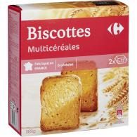 Biscottes multicéréales Carrefour