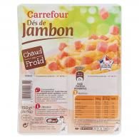 Dés de jambon cuit Carrefour