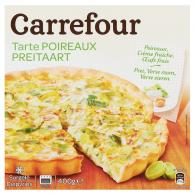 Tarte poireaux, crème fraîche, œufs Carrefour