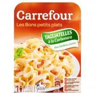 Plat cuisiné tagliatelles aux lardons fumés Carrefour